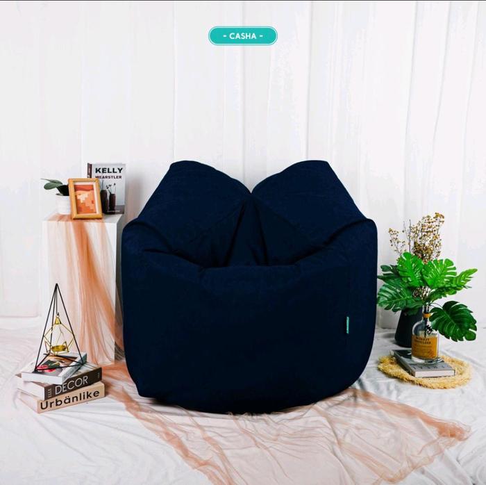Gambar CASHA Bean Bag Round Waterproof - Size Large - navy dari Casha Official Jakarta undefined Tokopedia