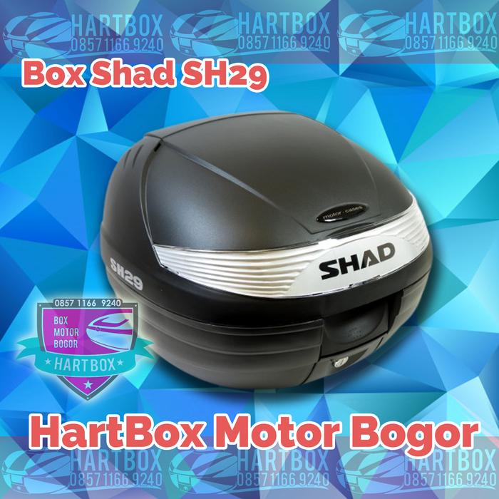 Gambar Paket Box Motor Shad SH29 Plus Backrest Sandaran Original Shad SH 29 - Box Shad Sh29 dari hartbox undefined Tokopedia