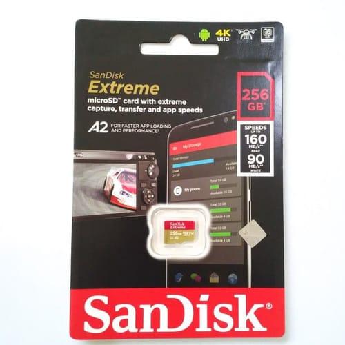 Gambar Sandisk microsd EXTREME 256GB up to 190mb/s A2 for drone bergaransi re dari MakeYourStore undefined Tokopedia