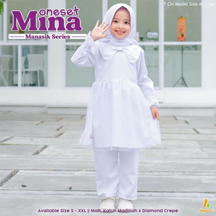 Gambar Seragam Manasik Oneset Putih Setelan Celana Anak Perempuan Baju Muslim - MINA putih, L dari Nabilahstore354 undefined Tokopedia