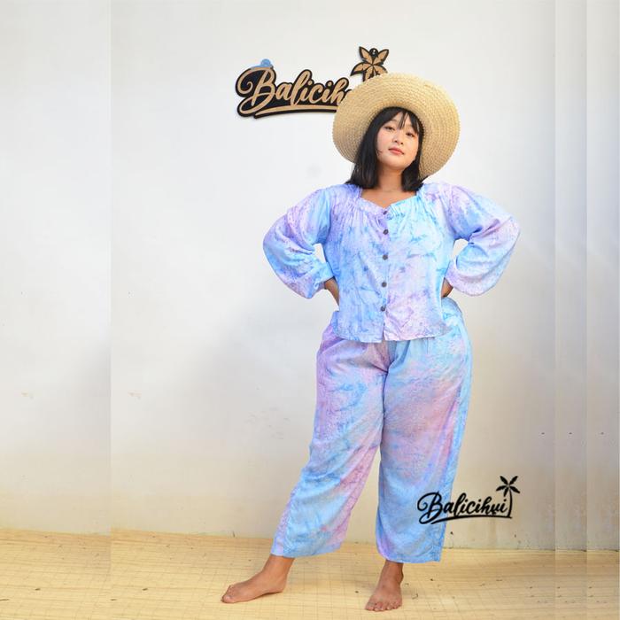 Gambar Balicihui One Set Ella Set Panjang Plus Size Jumbo Big Size - Ella Panjang 02, XXL dari Balicihui undefined Tokopedia