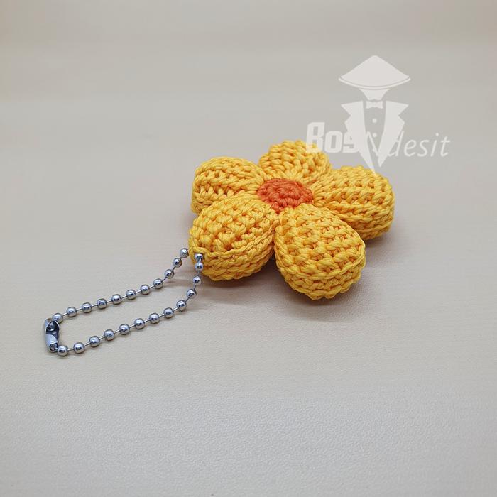 Gambar Gantungan Kunci/Gantungan Tas Bunga Gembul - Kuning dari BosNdesit undefined Tokopedia