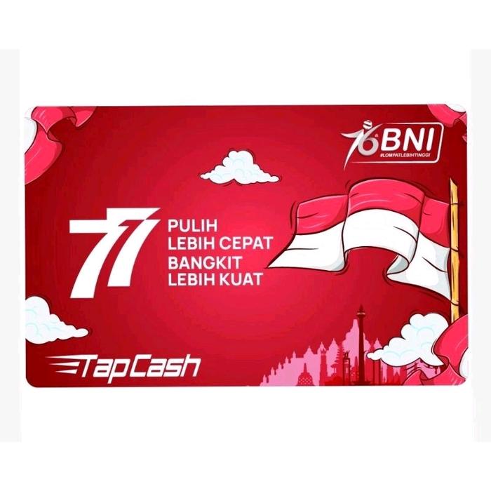 Gambar Tapcash BNI HUT KEMERDEKAAN RI - DIRGAHAYU NKRI ORI /Like eMONEY eTOLL - HUT RI-77 Card1 dari Toko PEDRO's undefined Tokopedia