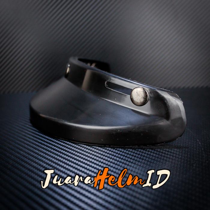 Gambar PET HELM RETRO / KANCING 3 / TOPI HELM MODEL BOGO - BLACK GLOSSY dari JUARAHELM ID undefined Tokopedia
