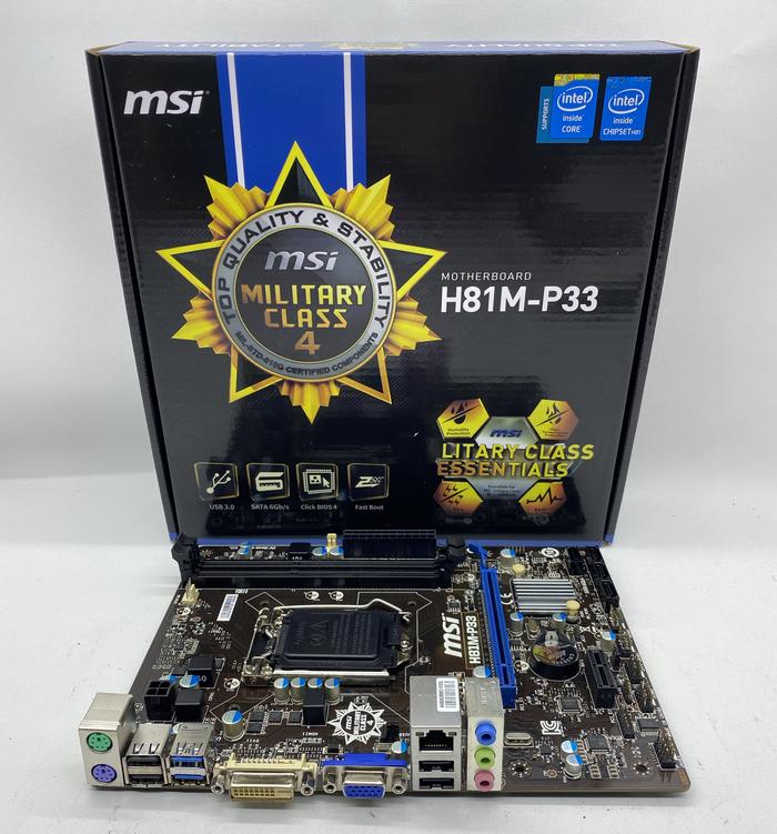 Msi H81m E33 Msi Motherboard Lga 1150 Msi H81m-e33 Lga 1150 Micro