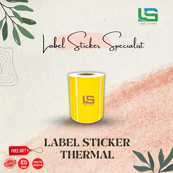 Gambar STICKER LABEL BARCODE 60x30 MM THERMAL - Kuning dari Label Sticker Specialist undefined Tokopedia