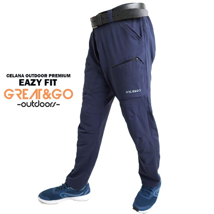 Gambar Celana Gunung Trekking Celana Pria Outdoor Hiking Adventure Quickdry - EAZY FIT NAVY, M dari YAMA OUTDOOR STORE_NEW undefined Tokopedia