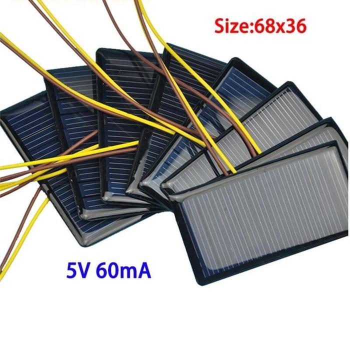Gambar SOLARCELL PANEL SURYA TENAGA MATAHARI SOLAR CELL KECIL 68*36mm MINI 5V - 60MA dari Seribumacam undefined Tokopedia