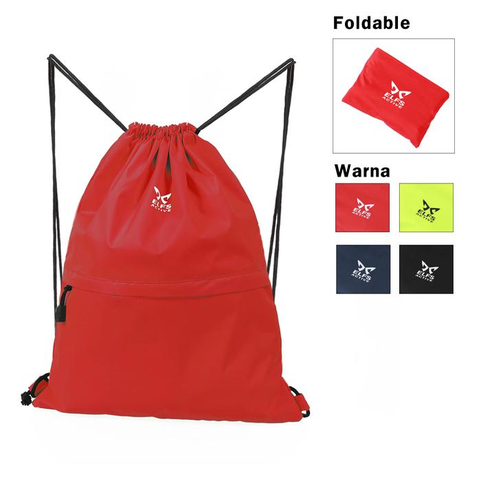 Gambar Elfs Active - Foldable Waterproof String Bag LIVE 1.5L Green - Merah Cabe dari Elfs Active undefined Tokopedia