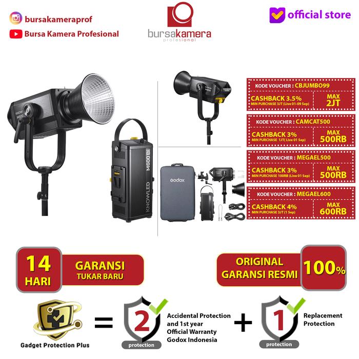 Gambar Godox Knowled M600Bi Bi-Color Video LED Light M600 Bi / M 600 Bi RESMI - Unit Only dari Bursa Kamera Profesional undefined Tokopedia