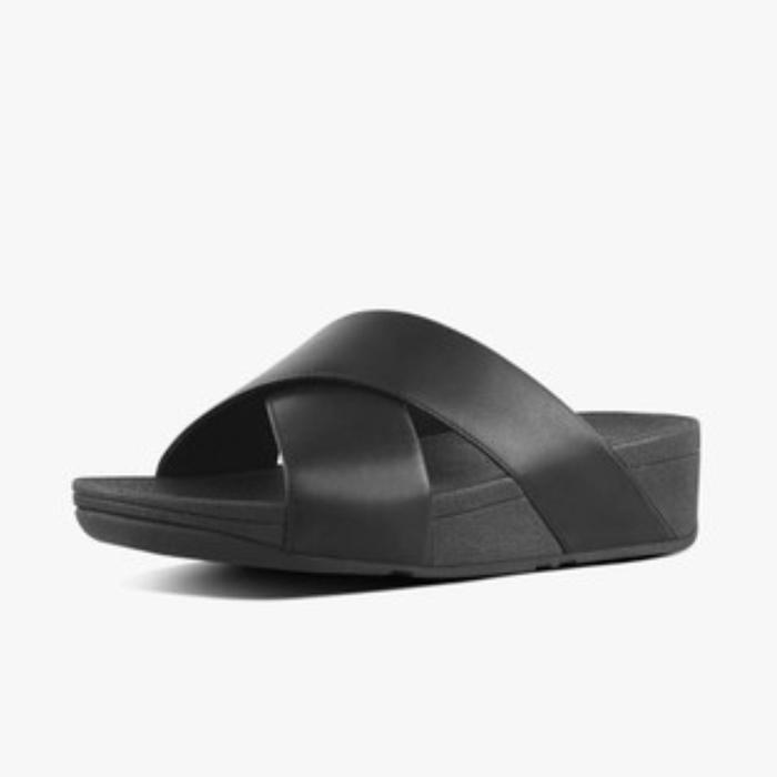 Jual Sandal wanita FITFLOP LULU CROSS BLACK K04-001 36 Kota