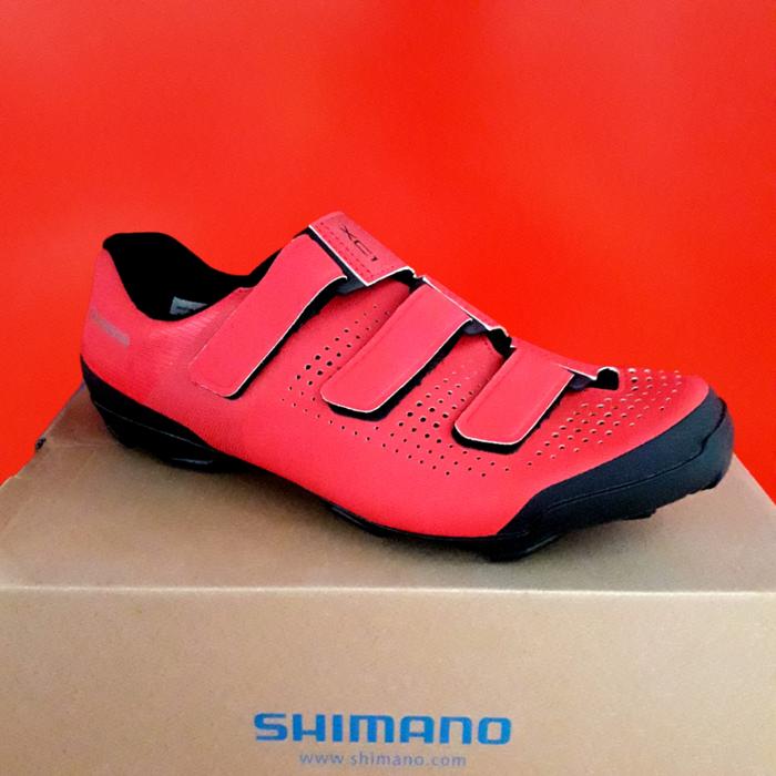 Jual SHIMANO XC-1 SH-XC100 MTB SHOES RED SHIMANO SEPATU CLEAT
