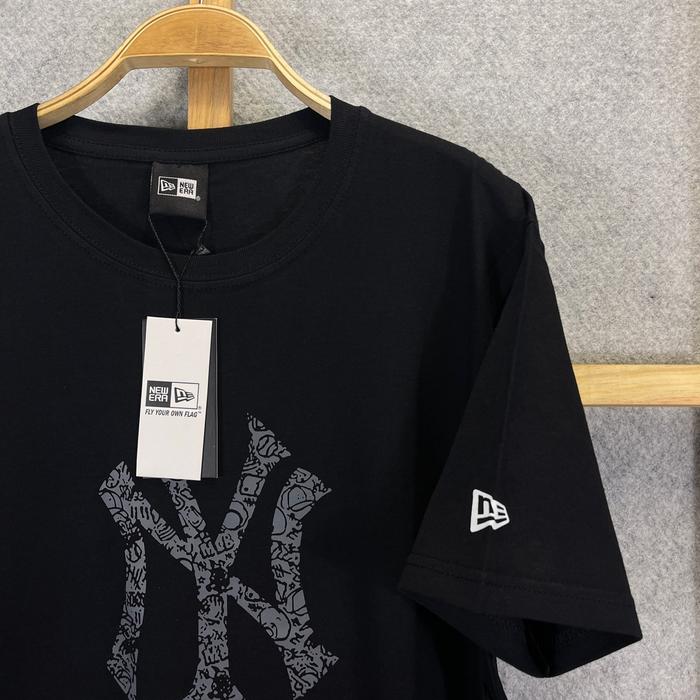 Gambar KAOS TEE BAJU T-SHIRT MLB NEW YORK LOGO PREMIUM AUTHENTIC FULL TAG - Hitam, L dari ROUTE88stor undefined Tokopedia