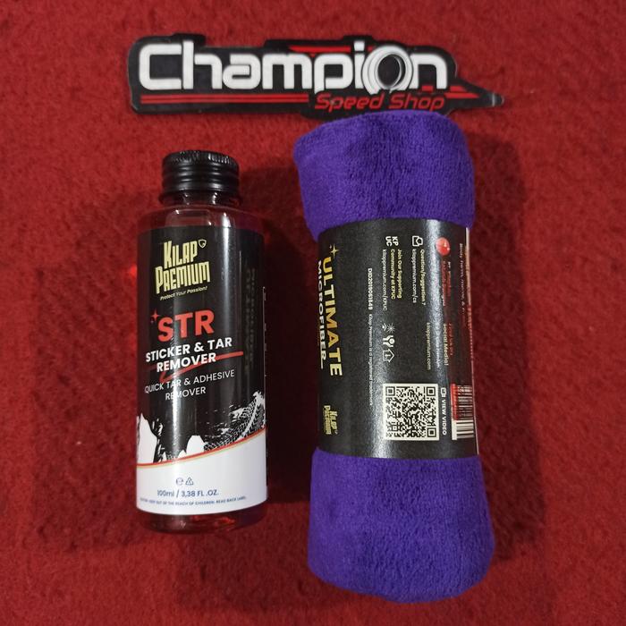 Gambar Pembersih Sticker Remover STR 100ml + Kain Microfiber Kilap Premium dari Champion Speed Shop 382 undefined Tokopedia