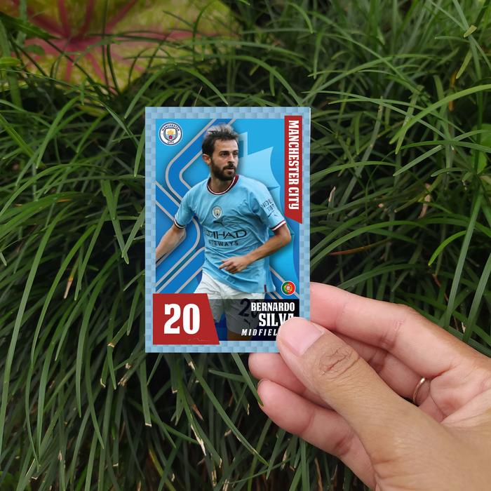 Gambar Mini Poster Card Pemain Bola - Pemain Manchester City - bernardo silva dari Win and True undefined Tokopedia