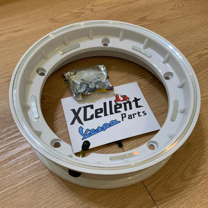 Gambar Velg Ring 10 Racing Tubeless Vespa PX Excel - Merk Vira - Putih dari Xcellent Vespa Parts undefined Tokopedia
