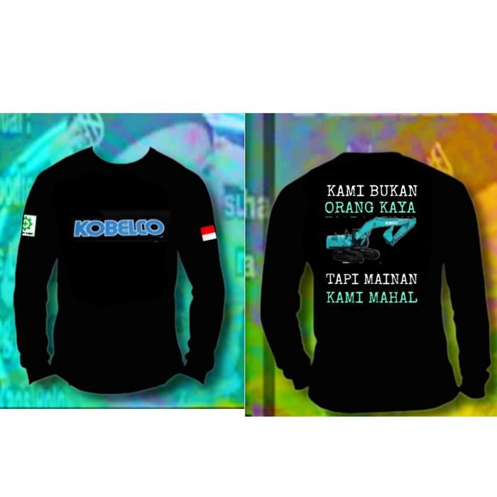 Gambar Kaos baju excavator Kobelco kami bukan orang kaya - Hitam, S dari Mabez 6 OLLSHOP undefined Tokopedia