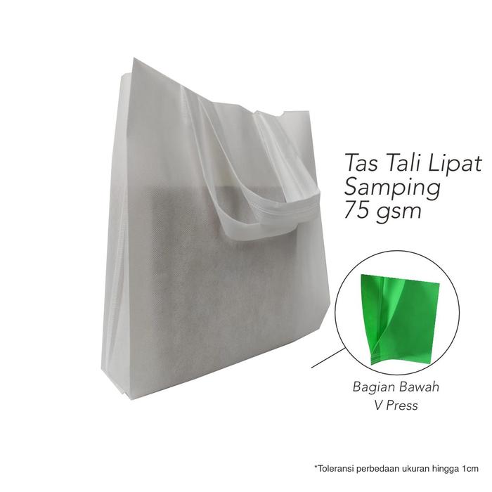 Gambar Tas Spunbond Tas Goodie Bag Tas Furing Press Lipat Samping 75gsm - Putih, 25x35x9cm dari arenaspunbond undefined Tokopedia