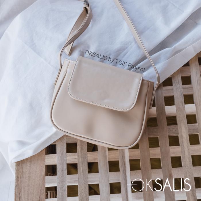 Gambar Tas Selempang Tammi Sling Bag Wanita Kulit Korea Murah - TGIF Project - Cream dari OK SALIS undefined Tokopedia