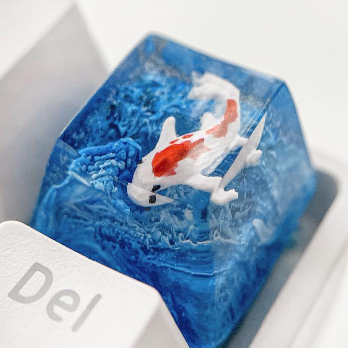 Jual Koi Fish - Artisan Keycaps Resin Handmade Mechanical Keyboard Oem ...