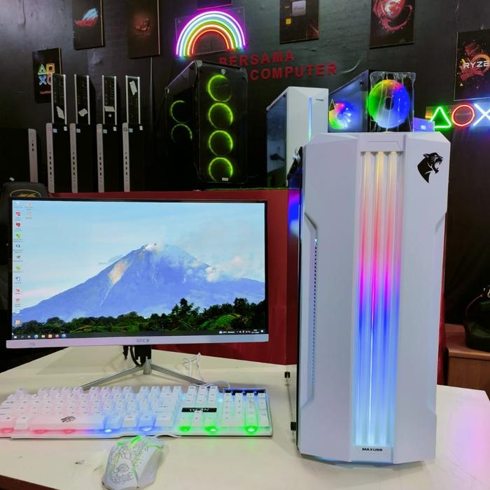 Gambar PC intel core i7 Ram 16 gb ssd 512 gb hdd 1 tera monitor 22 in - Putih, BG Fulset PUTIH dari bersama computer undefined Tokopedia