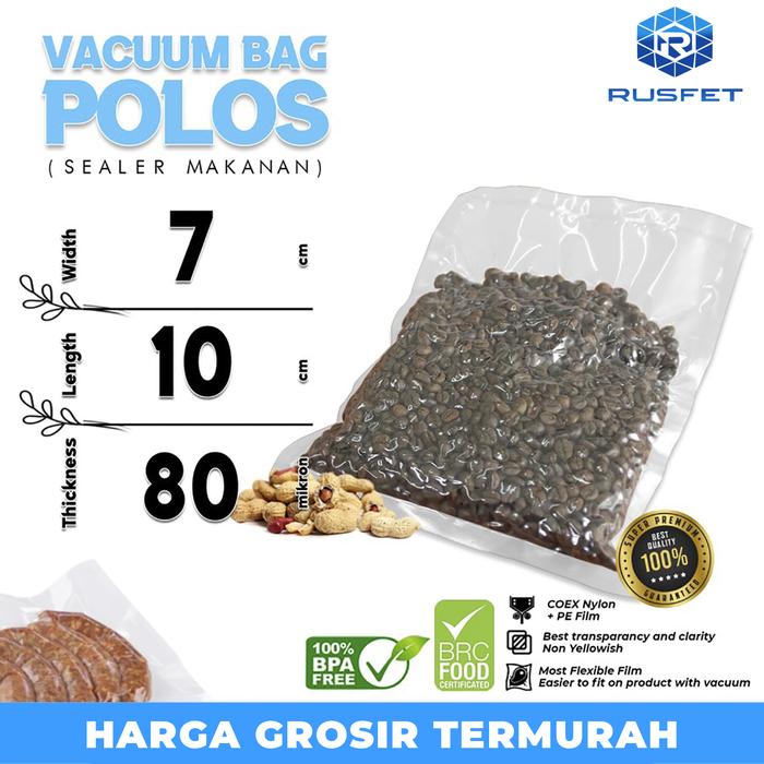 Gambar Plastik Vacuum Bag POLOS Delkochoice Vakum Sealer Makanan / SATUAN - 7x10cm dari Rusfet undefined Tokopedia