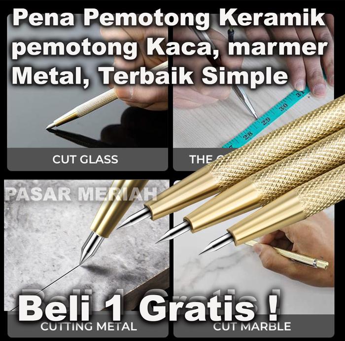 Gambar Pemotong Kaca Pena saku Pemotong keramik garanit metal cutter - Gold dari TOKO ANDESLA undefined Tokopedia