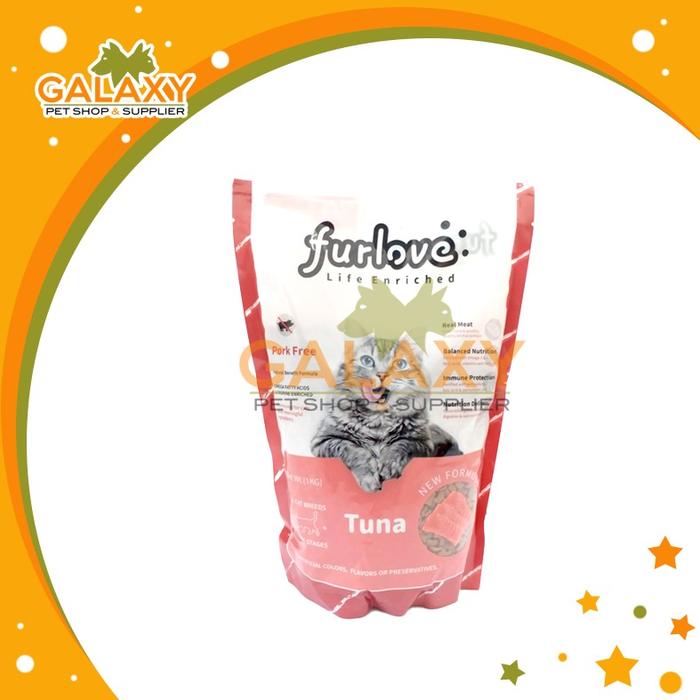 Gambar FURLOVE ADUTL CAT FOOD 1kg - Makanan Kucing Dewasa All Life Stages - Tuna dari Galaxy Petshop Online undefined Tokopedia