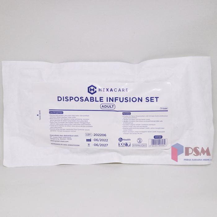 Gambar Infus Set / Infusion Set Dewasa Type Y - Cosmo - Hexacare dari Prima Sarana Medika undefined Tokopedia