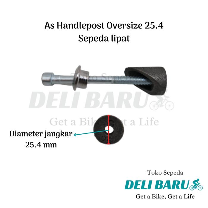 Gambar As handlepost baut jangkar 22.2 mm 25.4 mm stem sepeda lipat minion - 25.4mm dari Deli baru undefined Tokopedia