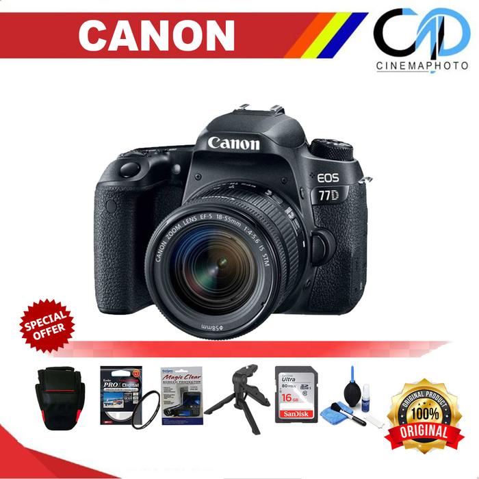 Jual Canon EOS 77D Kit EF-S 18-55 IS STM KIT LENS, STD BOX