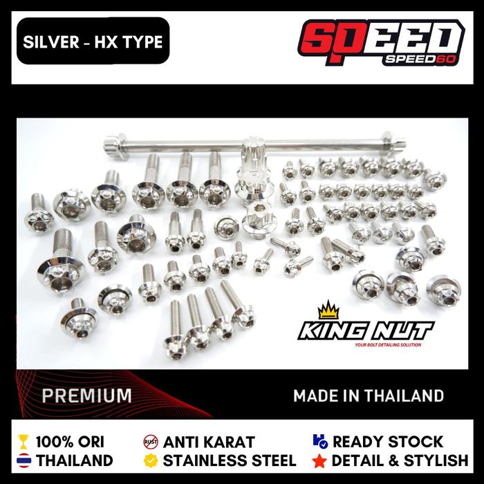 Gambar Probolt Full Set RX King Baut Stainless King Nut Thailand Original - HX Type Premium dari Speed60 undefined Tokopedia