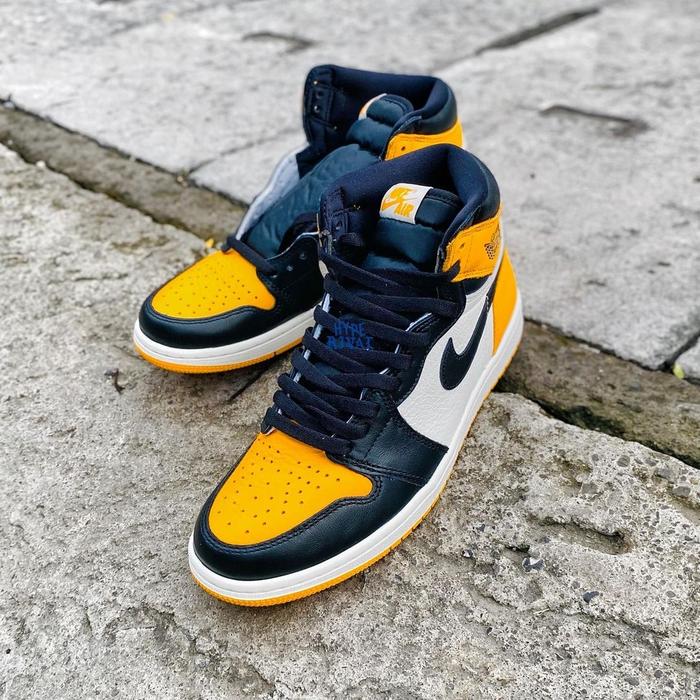 Jual Air Jordan Retro High OG Yellow Toe Taxi (GS MAN SIZE