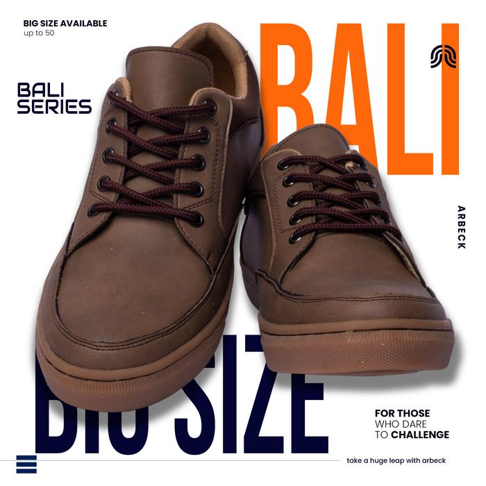 Gambar Sepatu Besar SNEAKER Arbeck BALI ukuran besar 45-50 BIG SIZE - FULL BROWN, 46 dari ARBECK STORE undefined Tokopedia