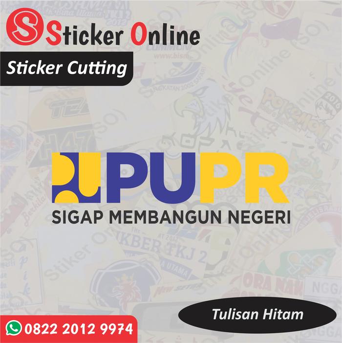 Gambar Stiker Logo PUPR | Sticker Cutting Motor Mobil Helm - TulisanHitam, 10cm x 3cm dari Sticker Online SO undefined Tokopedia