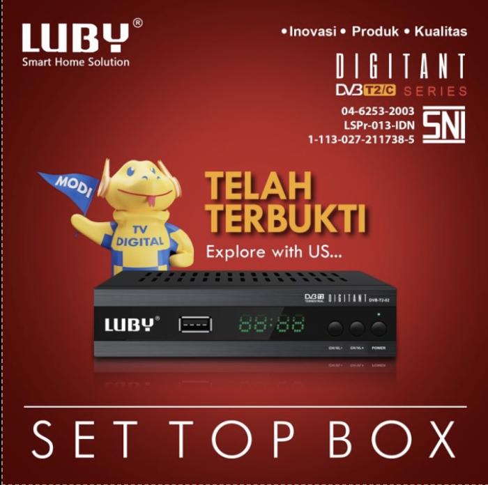Gambar Set Top Box TV Analog ke Digital Luby Reciever DVB T2 02 Siaran STB - STB T2 01 dari JURAGAN ELEKTRONIK 77 undefined Tokopedia