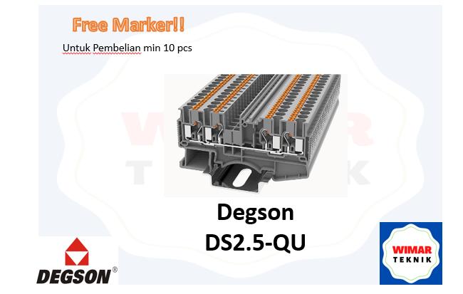 Degson Spring Push In Terminal Jual Degson Push In Terminal Block DS2.5-QU 4 Connection, 1 potential ...