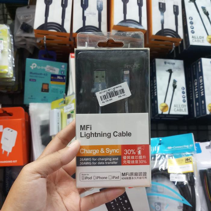 Gambar Clearance Sale Kabel Iphone lightning Sync and Charge Cable charging Biru Putih - intopic abu dari Click & Go Tokopedia undefined Tokopedia