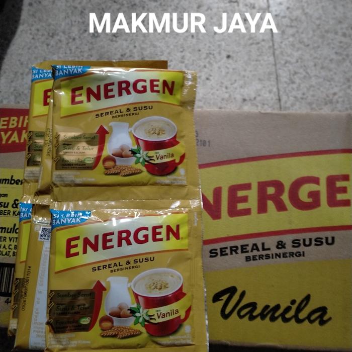 Gambar Sereal Susu Energi ENERGEN Vanilla Putih 32 gr 1 Renteng Isi 10 Sachet dari Makmur Jaya-Tk undefined Tokopedia