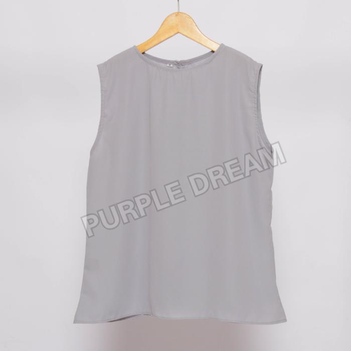 Gambar Purple Dream - Inner Baju Tanpa Lengan Sleeveless / Atasan Wanita - LIGHT GREY, S dari Kampung Kerudung undefined Tokopedia
