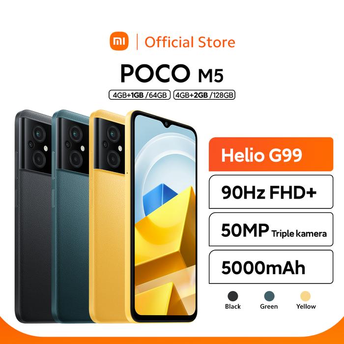 Gambar XIAOMI OFFICIAL POCO M5 MediaTek Helio G99 90Hz DynamicSwitch FHD+ NFC - 4/64GB, Green dari Xiaomi Indonesia undefined Tokopedia
