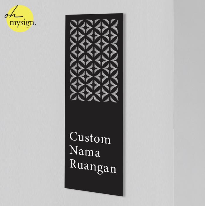 Gambar Custom Tulisan Sign Nama Ruangan Acrylic Papan Sign Board Print - Hitam, 30x10 dari Oh My Sign undefined Tokopedia