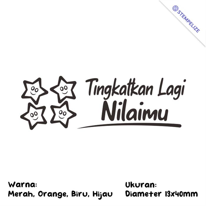 Gambar Stempel Penilaian Anak TK / Paud / Bintang / Nilai / Karakter / Senyum [SATUAN] - Tingkatkan Lagi, Merah dari Stempelize undefined Tokopedia