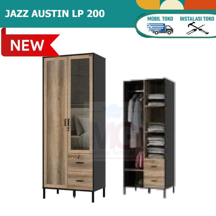 Gambar Lemari Pakaian | Lemari Baju 2/3 Pintu Modern Minimalis jazz Austin - AUSTIN LP 200 dari Makmur Gemilang_NEW undefined Tokopedia