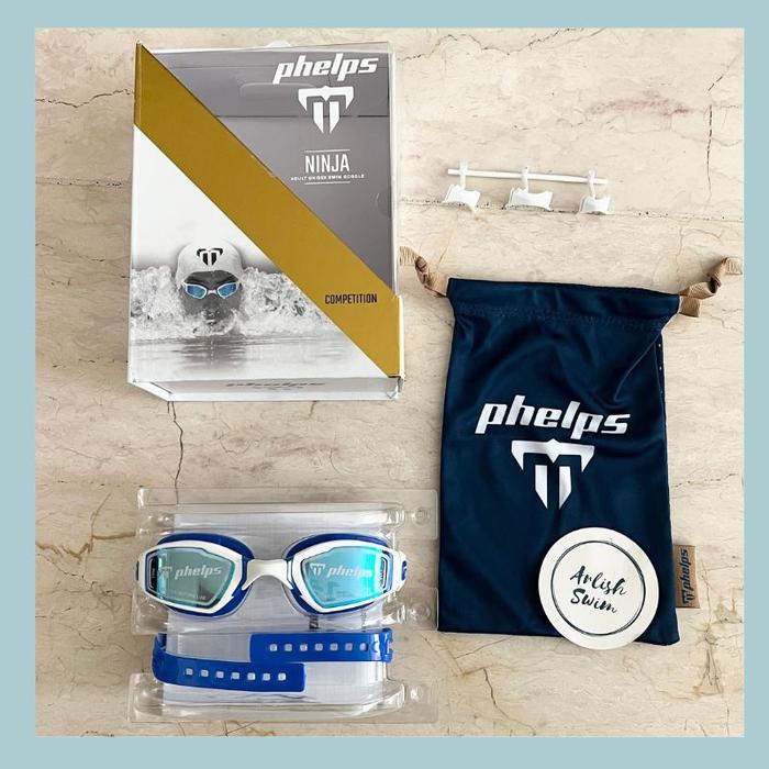 Gambar Phelps Ninja Swimming Goggles / Kacamata Renang - Blue dari Arlish Swim undefined Tokopedia