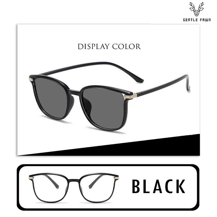Gambar Gentle Fawn Kacamata Photocromic Fashion Kotak Titanium TR90 8210 - Black, Photocromic Aja dari Gray Pink undefined Tokopedia
