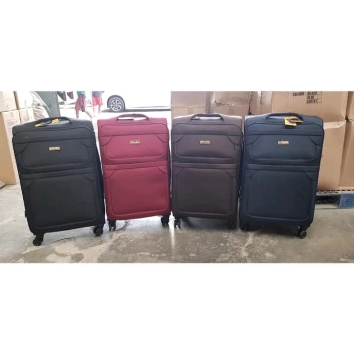 Gambar koper bahan kain kanvas president size 24 inch - Hitam dari tokokopermurah undefined Tokopedia