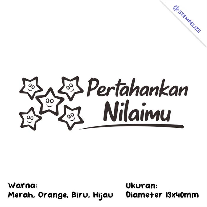 Gambar Stempel Penilaian Anak TK / Paud / Bintang / Nilai / Karakter / Senyum [SATUAN] - Pertahankan N., Hitam dari Stempelize undefined Tokopedia