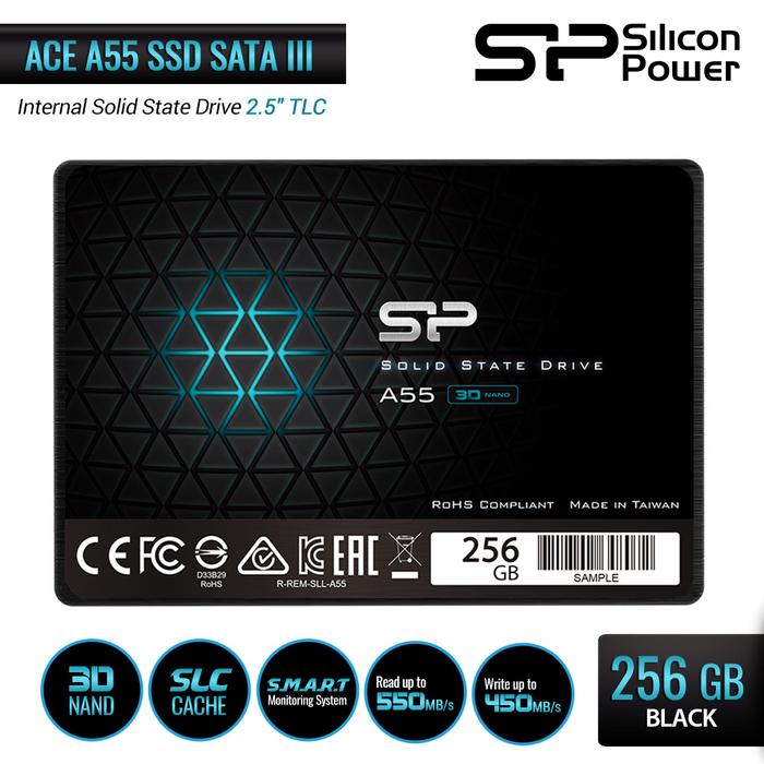 Gambar SSD A55 Silicon Power 2.5" SATA III 128GB 256GB 512GB 1TB 2TB 3D TLC - 256GB dari SILICON POWER Official Store undefined Tokopedia