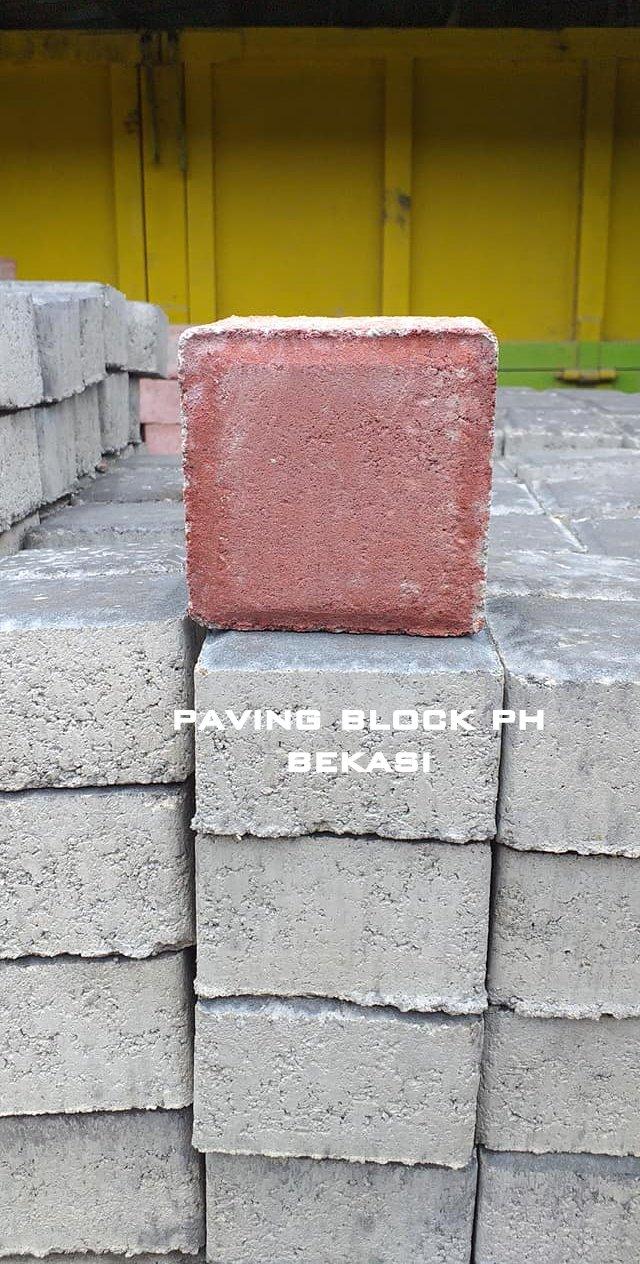 Gambar Paving Block Kubus K 300 - Merah, 8 cm dari Paving Block Press Hidraulik undefined Tokopedia
